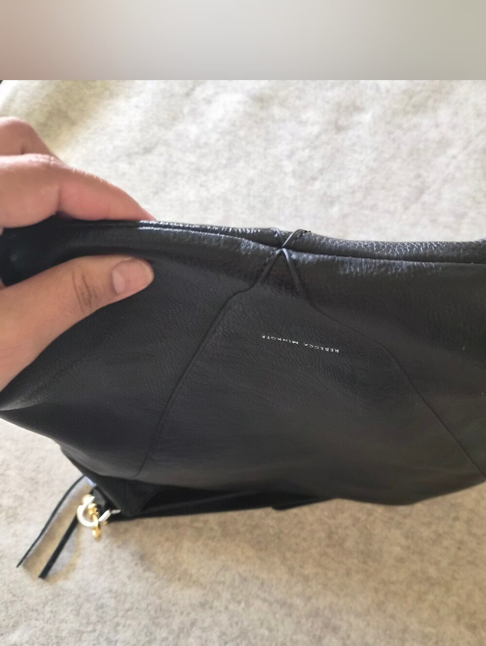 Rebecca Minkoff Moto Leather, Double Zip Hobo Shoulder Bag - Picture 6 of 11